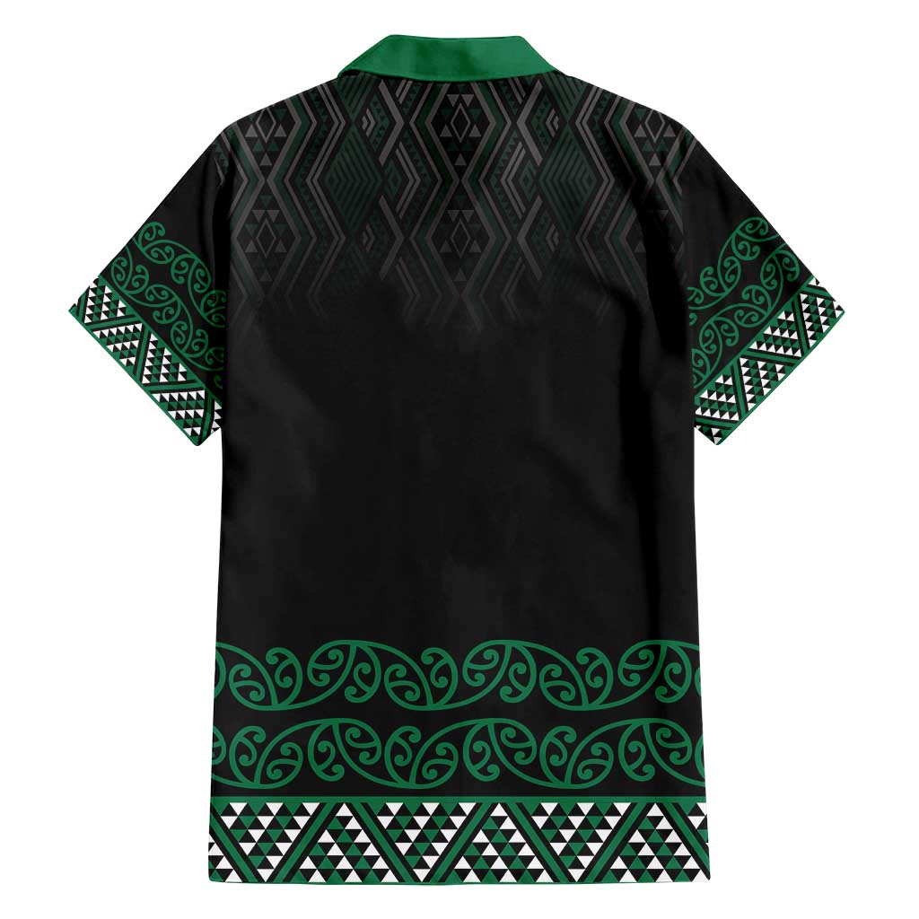 Maori Taniko Patterns Family Matching Off Shoulder Short Dress and Hawaiian Shirt Pounamu Niho Taniwha Mix Paatiki Motifs