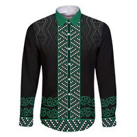 Maori Taniko Patterns Family Matching Short Sleeve Bodycon Dress and Hawaiian Shirt Pounamu Niho Taniwha Mix Paatiki Motifs
