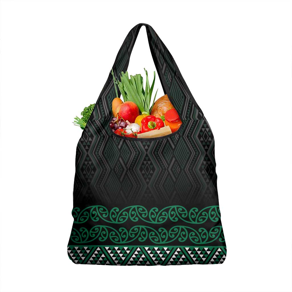 Maori Taniko Patterns Grocery Bag Pounamu Niho Taniwha Mix Paatiki Motifs