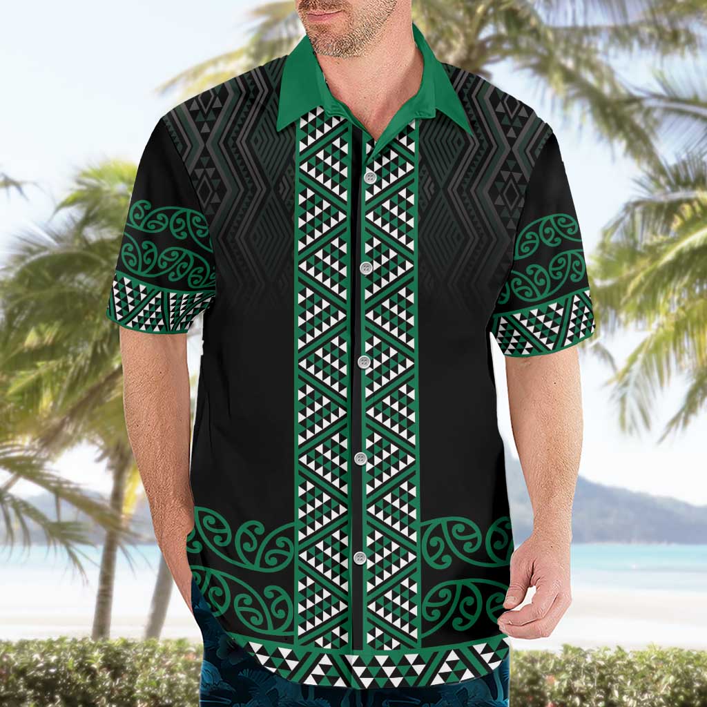 Maori Taniko Patterns Hawaiian Shirt Pounamu Niho Taniwha Mix Paatiki Motifs