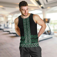 Maori Taniko Patterns Men Tank Top Pounamu Niho Taniwha Mix Paatiki Motifs