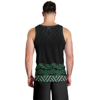 Maori Taniko Patterns Men Tank Top Pounamu Niho Taniwha Mix Paatiki Motifs