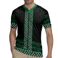 Maori Taniko Patterns Rugby Jersey Pounamu Niho Taniwha Mix Paatiki Motifs