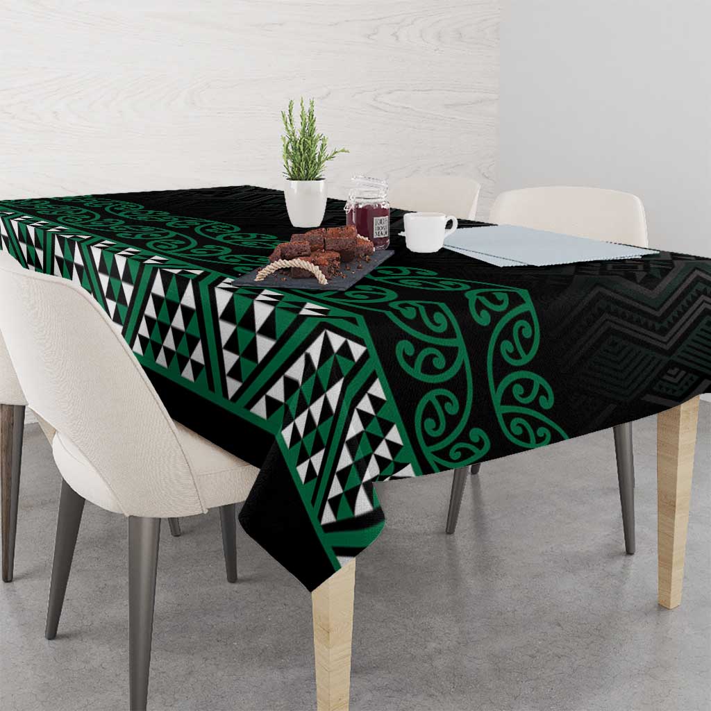 Maori Taniko Patterns Tablecloth Pounamu Niho Taniwha Mix Paatiki Motifs