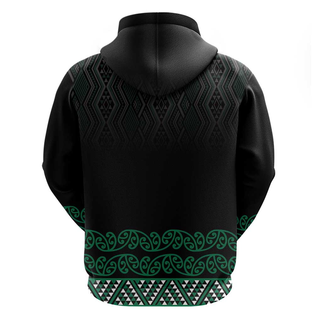 Maori Taniko Patterns Zip Hoodie Pounamu Niho Taniwha Mix Paatiki Motifs