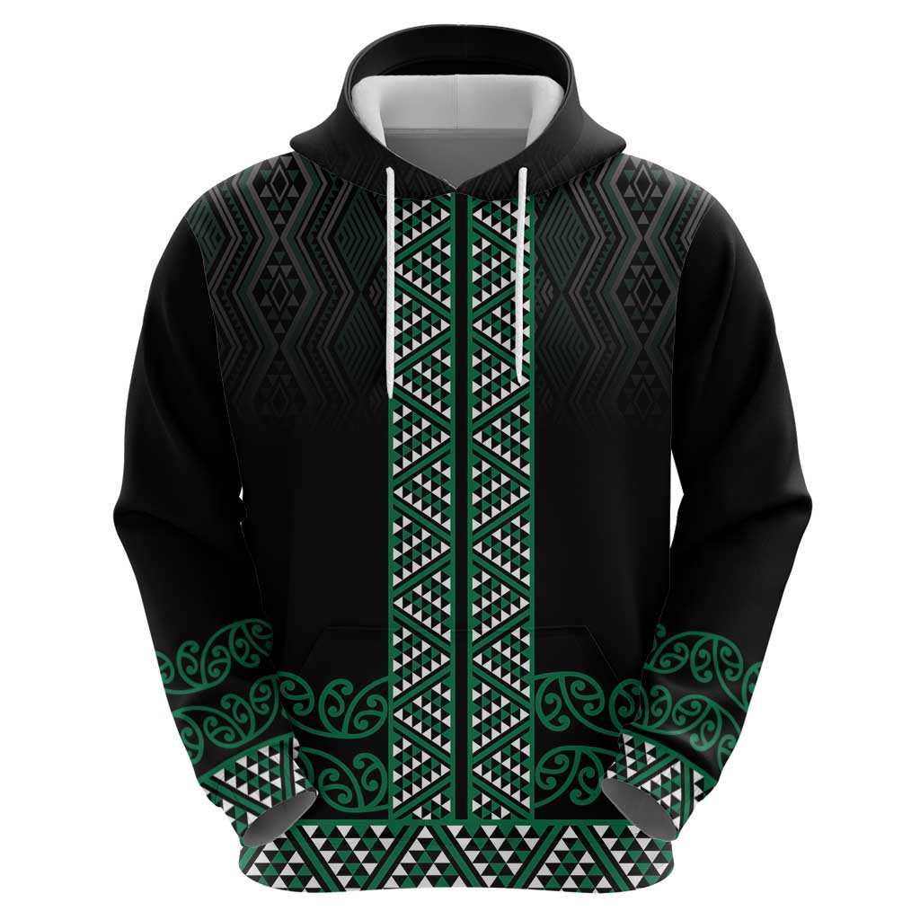 Maori Taniko Patterns Zip Hoodie Pounamu Niho Taniwha Mix Paatiki Motifs