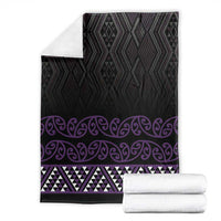 Maori Taniko Patterns Blanket Purple Niho Taniwha Mix Paatiki Motifs