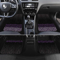 Maori Taniko Patterns Car Mats Purple Niho Taniwha Mix Paatiki Motifs