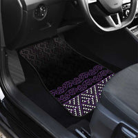 Maori Taniko Patterns Car Mats Purple Niho Taniwha Mix Paatiki Motifs