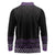 Maori Taniko Patterns Long Sleeve Polo Shirt Purple Niho Taniwha Mix Paatiki Motifs