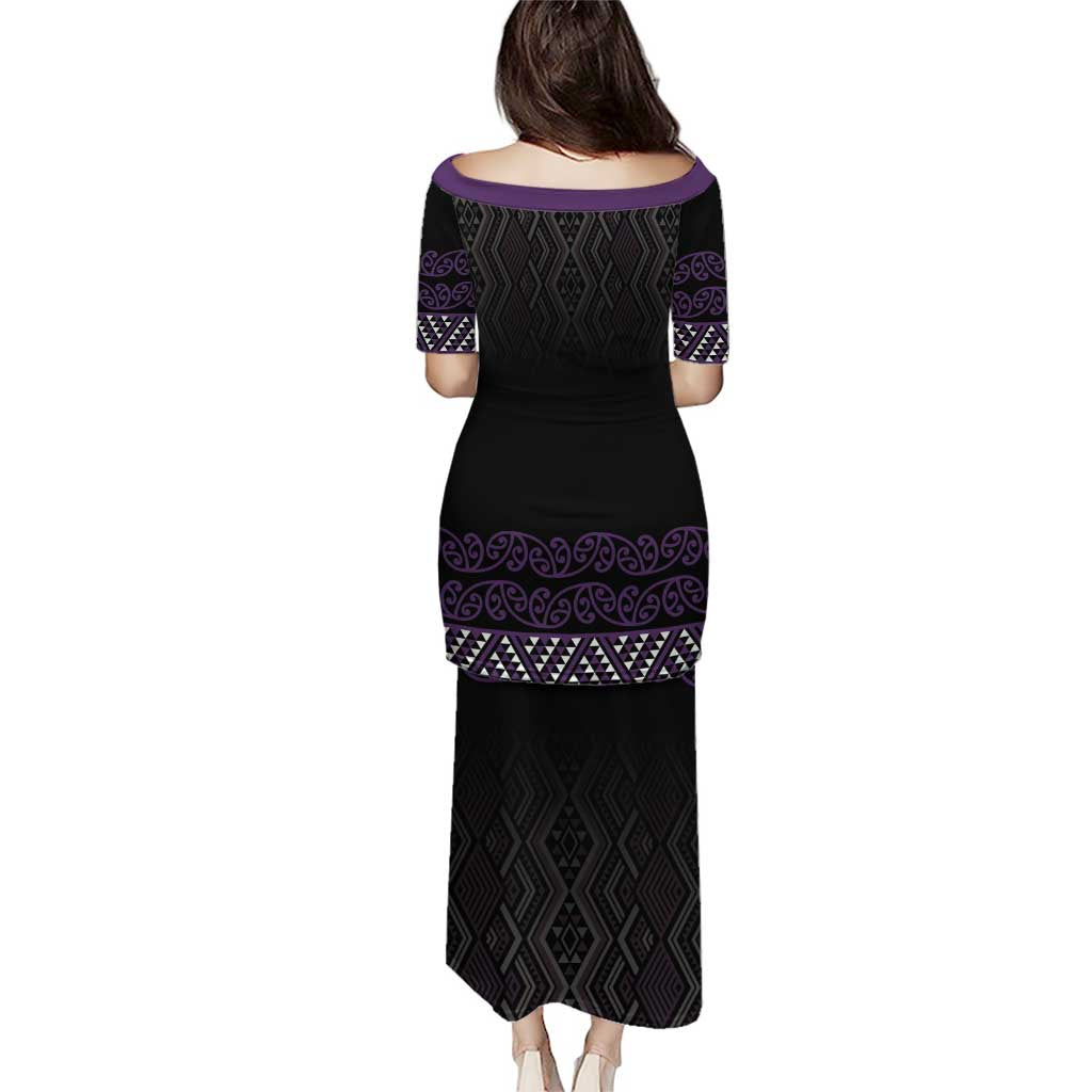 Maori Taniko Patterns Puletasi Purple Niho Taniwha Mix Paatiki Motifs