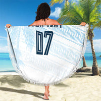 Fiji Rugby Custom Kaiviti Masi Beach Blanket Turquoise LT7 - Polynesian Pride