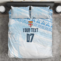 Fiji Rugby Custom Kaiviti Masi Bedding Set Turquoise - Polynesian Pride