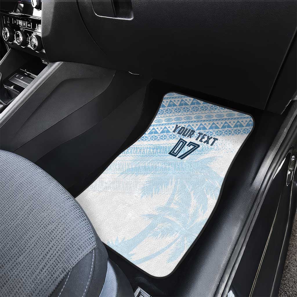 Fiji Rugby Custom Kaiviti Masi Car Mats Turquoise LT7 - Polynesian Pride