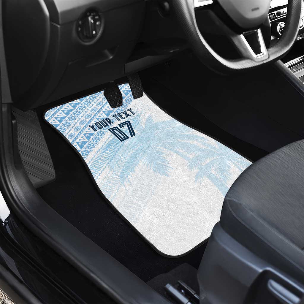 Fiji Rugby Custom Kaiviti Masi Car Mats Turquoise LT7 - Polynesian Pride