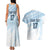 Fiji Rugby Custom Kaiviti Masi Couples Matching Tank Maxi Dress and Hawaiian Shirt Turquoise - Polynesian Pride