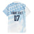 Fiji Rugby Custom Kaiviti Masi Family Matching Long Sleeve Bodycon Dress and Hawaiian Shirt Turquoise - Polynesian Pride