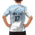 Fiji Rugby Custom Kaiviti Masi Family Matching Off The Shoulder Long Sleeve Dress and Hawaiian Shirt Turquoise - Polynesian Pride
