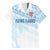 Fiji Rugby Custom Kaiviti Masi Family Matching Off The Shoulder Long Sleeve Dress and Hawaiian Shirt Turquoise - Polynesian Pride