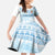 Fiji Rugby Custom Kaiviti Masi Family Matching Summer Maxi Dress and Hawaiian Shirt Turquoise - Polynesian Pride