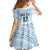 Fiji Rugby Custom Kaiviti Masi Family Matching Summer Maxi Dress and Hawaiian Shirt Turquoise - Polynesian Pride
