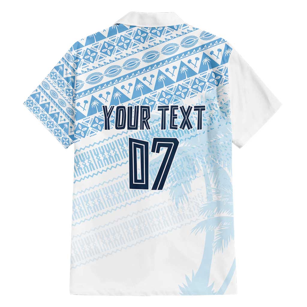 Fiji Rugby Custom Kaiviti Masi Family Matching Summer Maxi Dress and Hawaiian Shirt Turquoise - Polynesian Pride