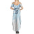 Fiji Rugby Custom Kaiviti Masi Family Matching Summer Maxi Dress and Hawaiian Shirt Turquoise - Polynesian Pride