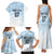 Fiji Rugby Custom Kaiviti Masi Family Matching Tank Maxi Dress and Hawaiian Shirt Turquoise - Polynesian Pride