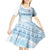 Fiji Rugby Custom Kaiviti Masi Kid Short Sleeve Dress Turquoise - Polynesian Pride