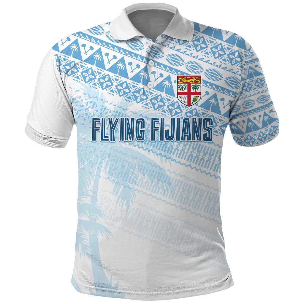 Fiji Rugby Custom Kaiviti Masi Polo Shirt Turquoise - Polynesian Pride