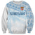 Fiji Rugby Custom Kaiviti Masi Sweatshirt Turquoise - Polynesian Pride