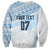 Fiji Rugby Custom Kaiviti Masi Sweatshirt Turquoise - Polynesian Pride