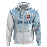 Fiji Rugby Custom Kaiviti Masi Zip Hoodie Turquoise LT7 Zip Hoodie Turquoise - Polynesian Pride