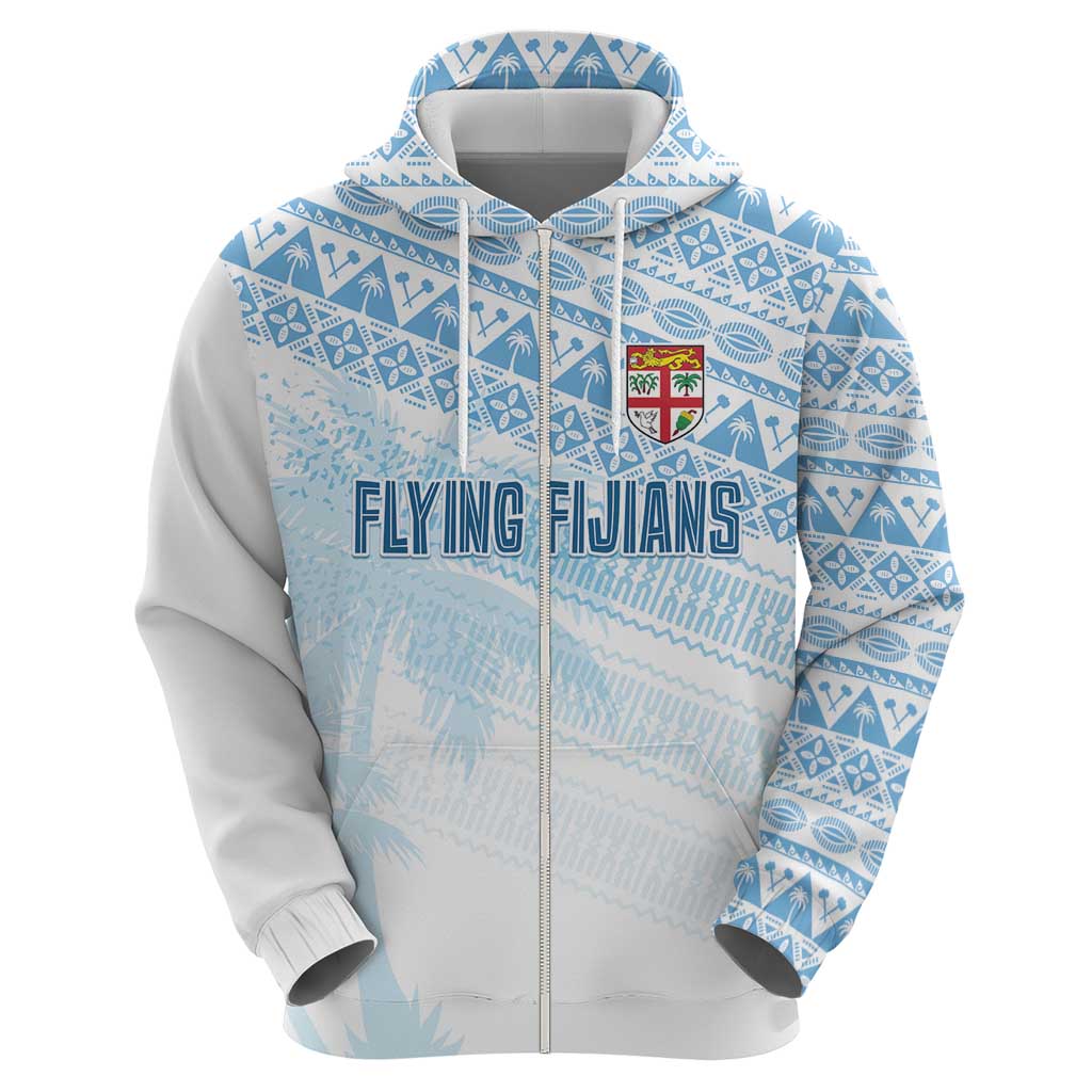 Fiji Rugby Custom Kaiviti Masi Zip Hoodie Turquoise LT7 - Polynesian Pride