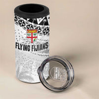 Fiji Rugby Custom Kaiviti Masi 4 in 1 Can Cooler Tumbler Black - Polynesian Pride