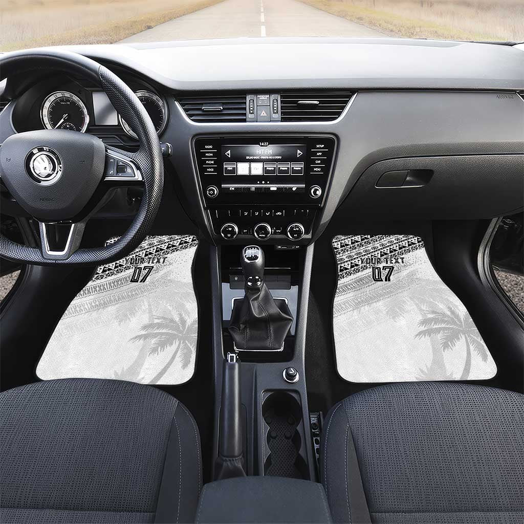 Fiji Rugby Custom Kaiviti Masi Car Mats Black - Polynesian Pride