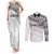 Fiji Rugby Custom Kaiviti Masi Couples Matching Tank Maxi Dress and Long Sleeve Button Shirt Black - Polynesian Pride