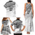 Fiji Rugby Custom Kaiviti Masi Family Matching Tank Maxi Dress and Hawaiian Shirt Black - Polynesian Pride