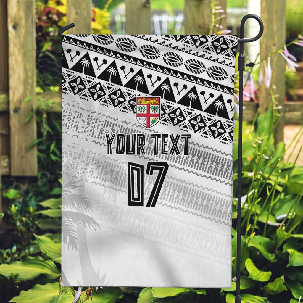 Fiji Rugby Custom Kaiviti Masi Garden Flag Black - Polynesian Pride