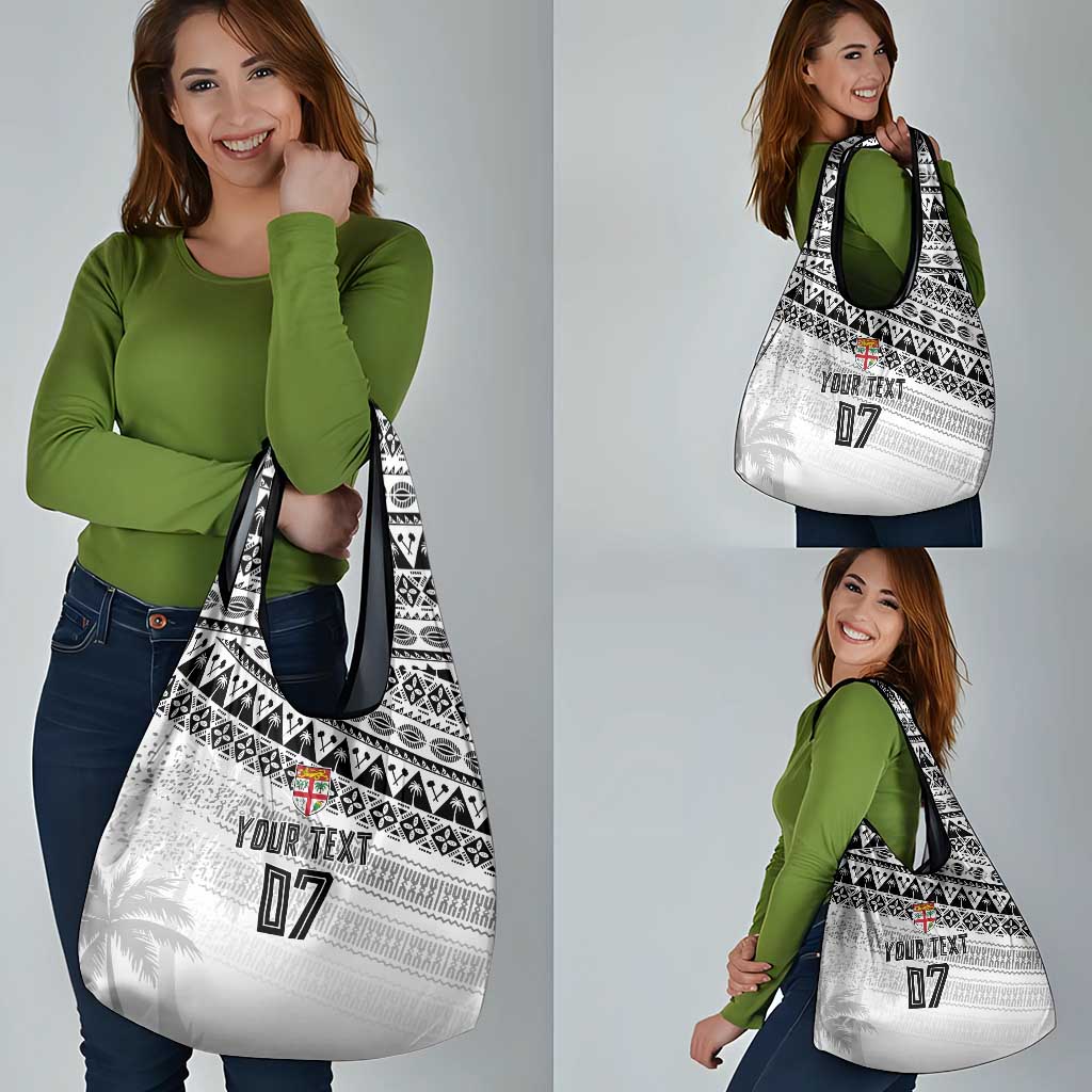 Fiji Rugby Custom Kaiviti Masi Grocery Bag Black - Polynesian Pride