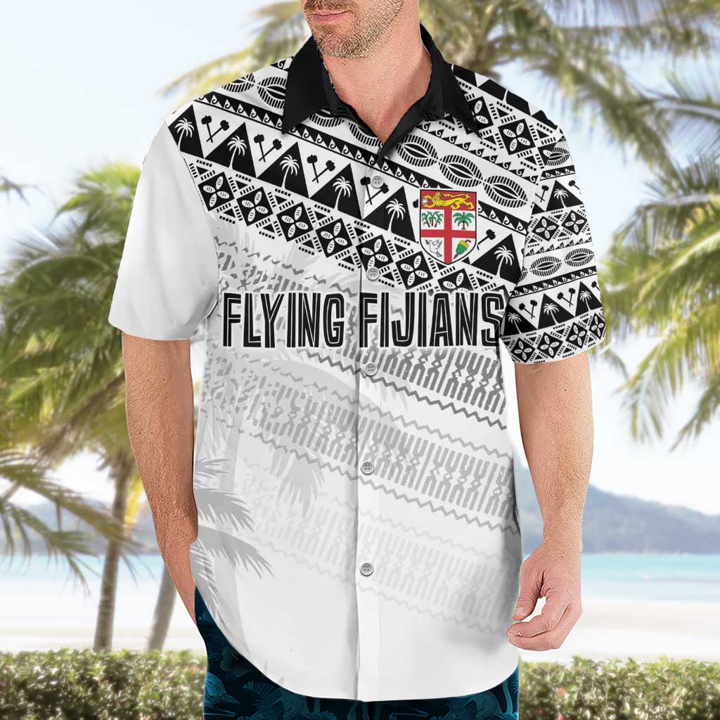 Fiji Rugby Custom Kaiviti Masi Hawaiian Shirt Black - Polynesian Pride