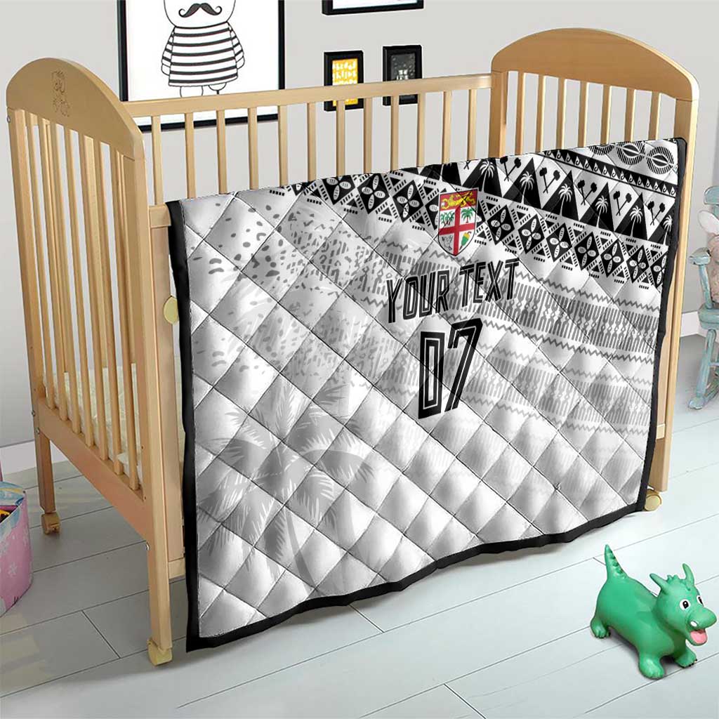 Fiji Rugby Custom Kaiviti Masi Quilt Black - Polynesian Pride