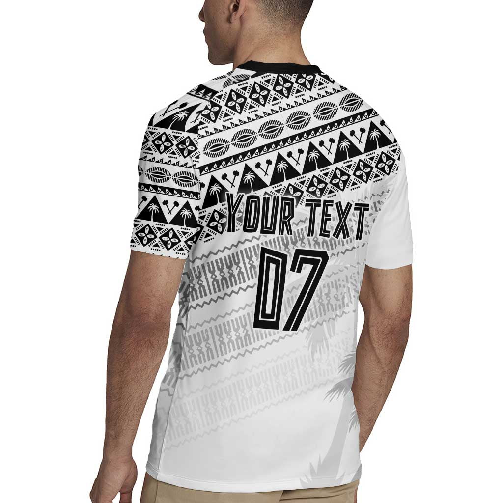 Fiji Rugby Custom Kaiviti Masi Rugby Jersey Black - Polynesian Pride