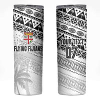 Fiji Rugby Custom Kaiviti Masi Skinny Tumbler Black LT7 Black - Polynesian Pride