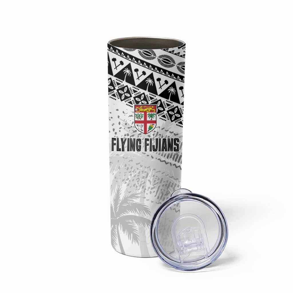 Fiji Rugby Custom Kaiviti Masi Skinny Tumbler Black LT7 - Polynesian Pride