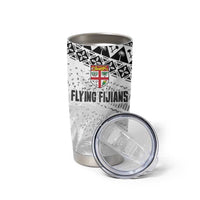 Fiji Rugby Custom Kaiviti Masi Tumbler Cup Black - Polynesian Pride