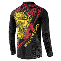 Papua New Guinea 49th Independence Day Button Sweatshirt Motuan Revareva Bird-of-Paradise