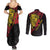 Papua New Guinea 49th Independence Day Couples Matching Summer Maxi Dress and Long Sleeve Button Shirt Motuan Revareva Bird-of-Paradise