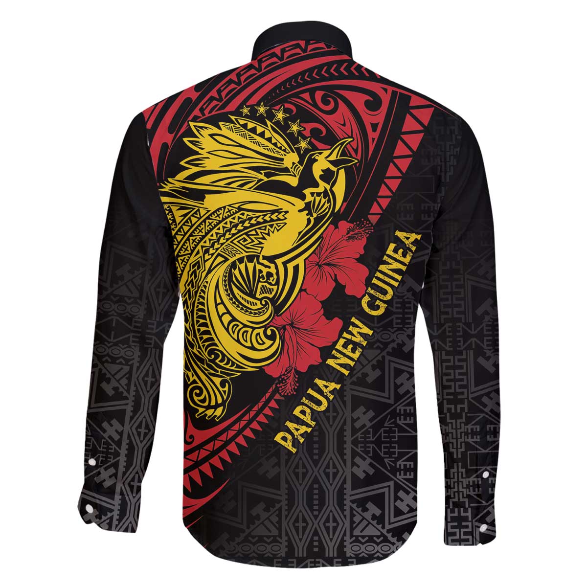 Papua New Guinea 49th Independence Day Family Matching Off The Shoulder Long Sleeve Dress and Hawaiian Shirt Motuan Revareva Bird-of-Paradise LT7 - Polynesian Pride
