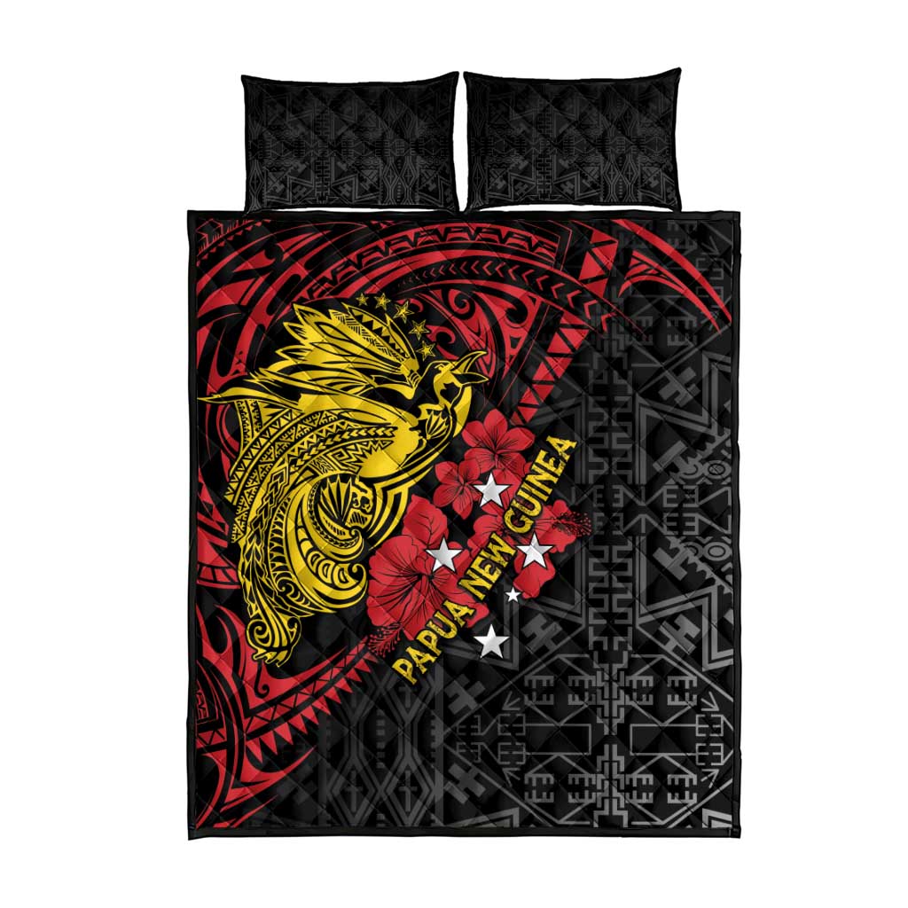 Papua New Guinea 49th Independence Day Quilt Bed Set Motuan Revareva Bird-of-Paradise